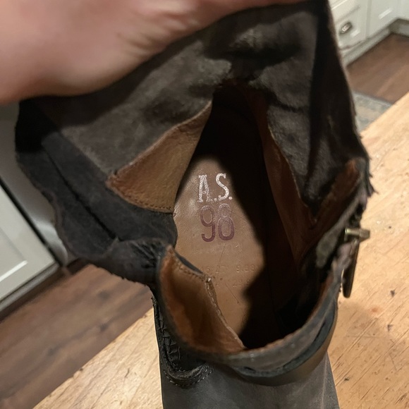 Size 41 A.S. 98 charcoal leather booties with buckle. Super cute!! - Picture 4 of 4